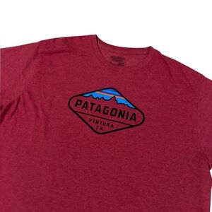 Patagonia Slim Fit Ventura California Short Sleeve Shirt Men’s XL Red Fitz Roy